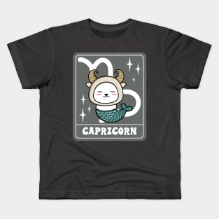 Cute Capricorn Cat Kids T-Shirt